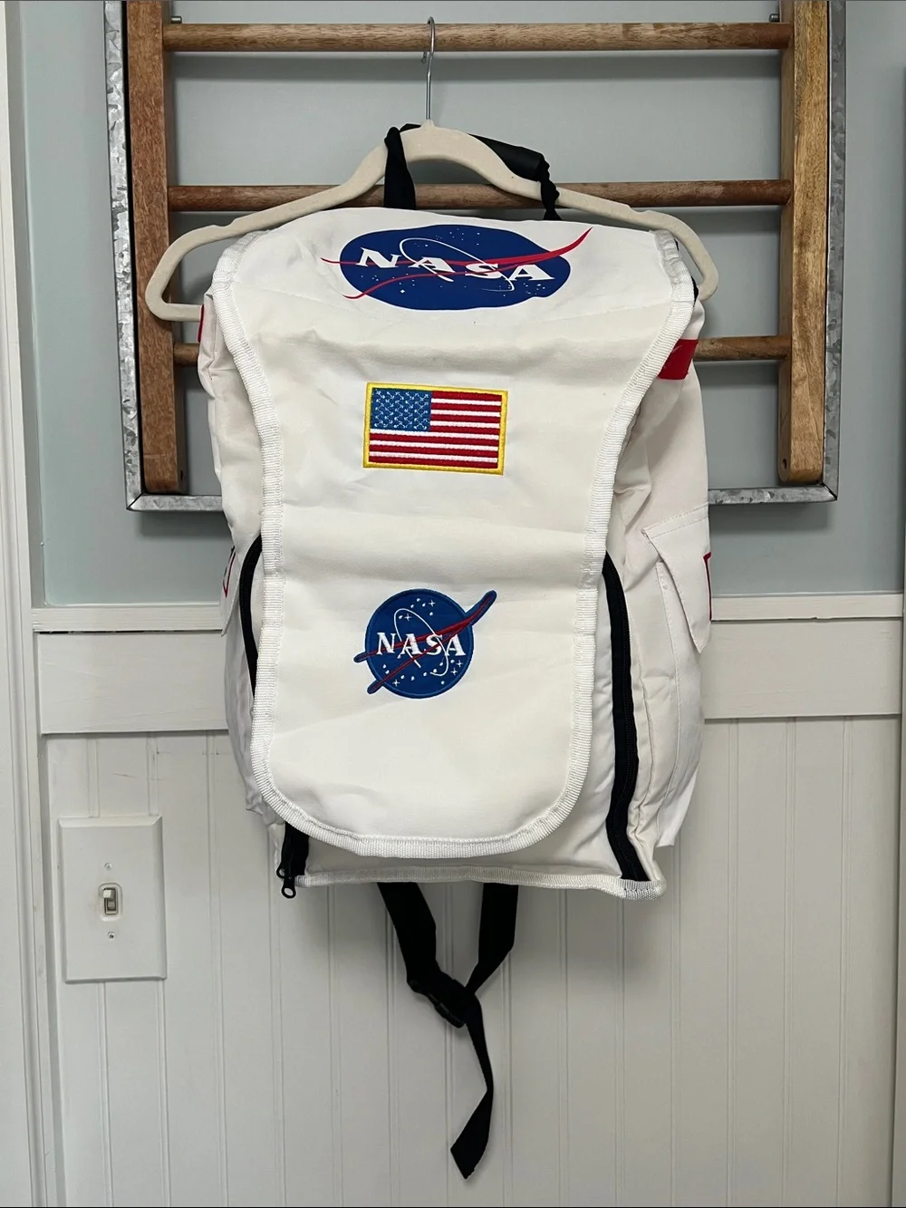 Kids NASA astronaut Halloween costume with backpack size 6-8